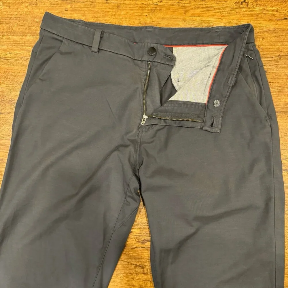 Lululemon‎ Gray Commission ABC Casual Performance Chino Pants Trousers Men 34x33